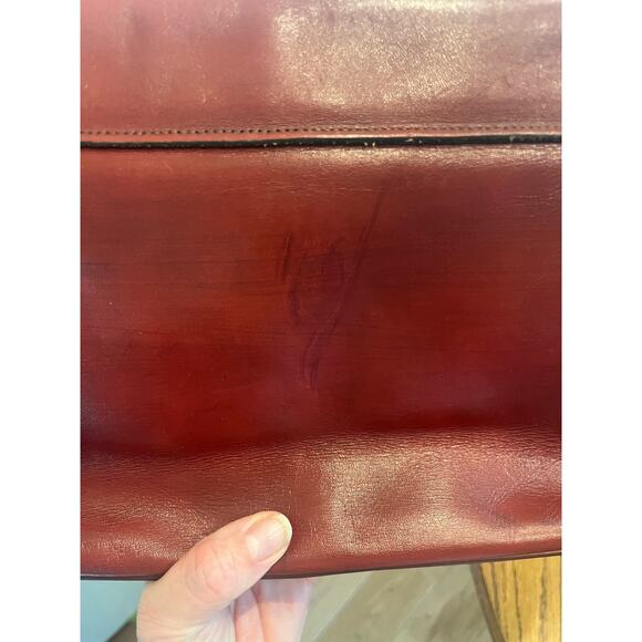 Etienne aigner vintage red leather handbag old money classic elegant purse - Picture 8 of 8
